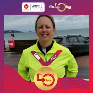 Julie at the 2020 London Marathon