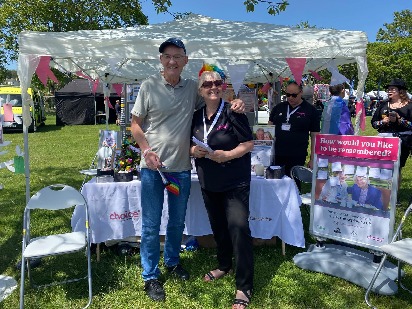 Torbay Pride celebration sponsored by Choice Funeral Plans